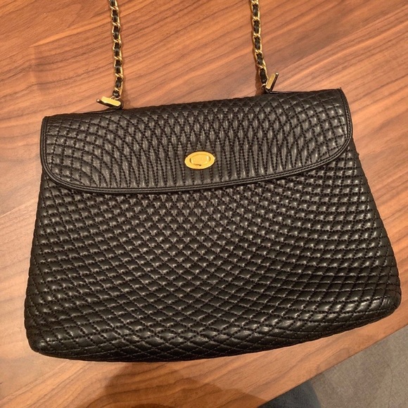 Bally Classic Black Leather Authentic Bag